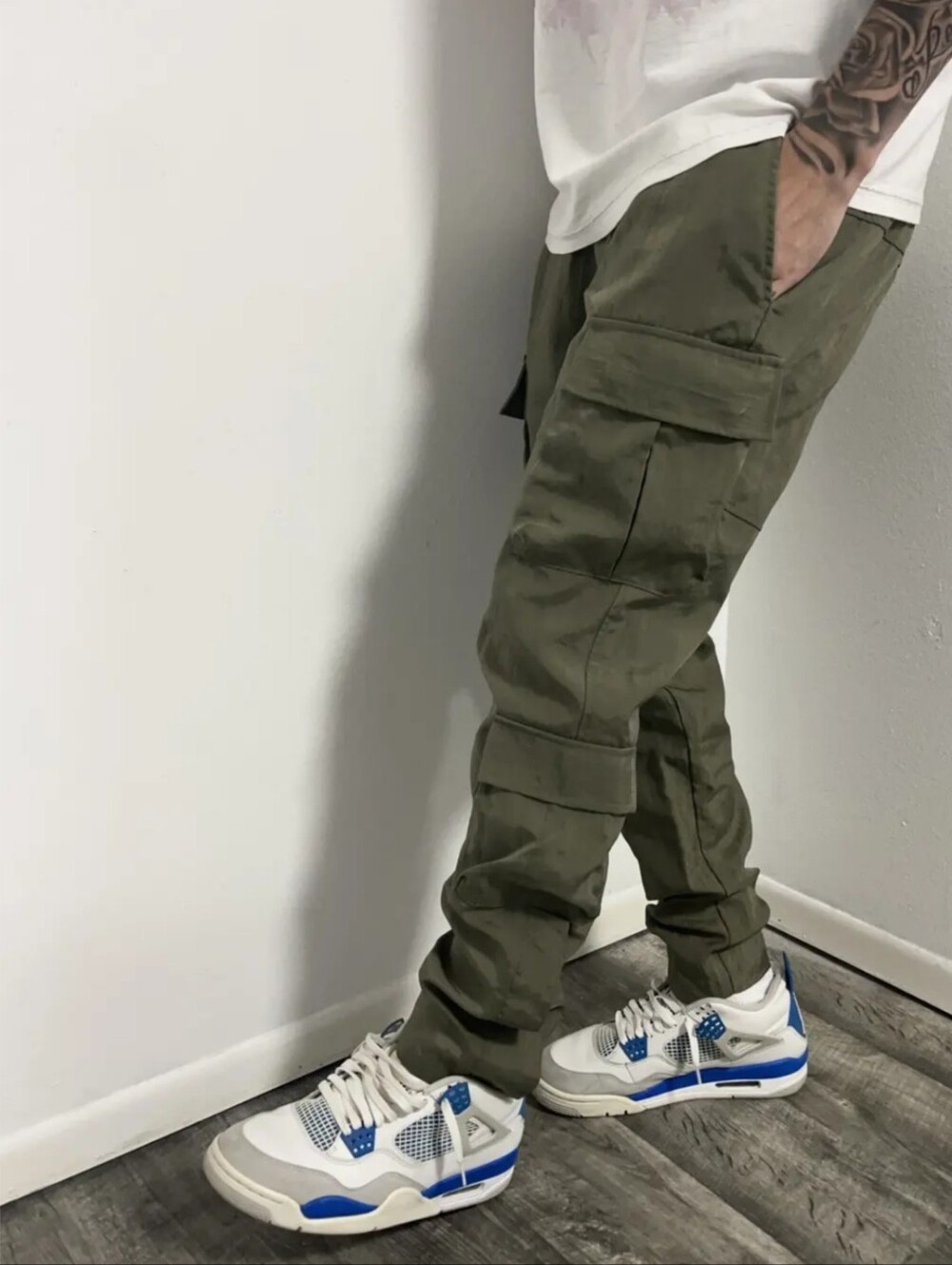 Richie Le Collection Men's Cargo Pants 2.0 Olive Green Size M